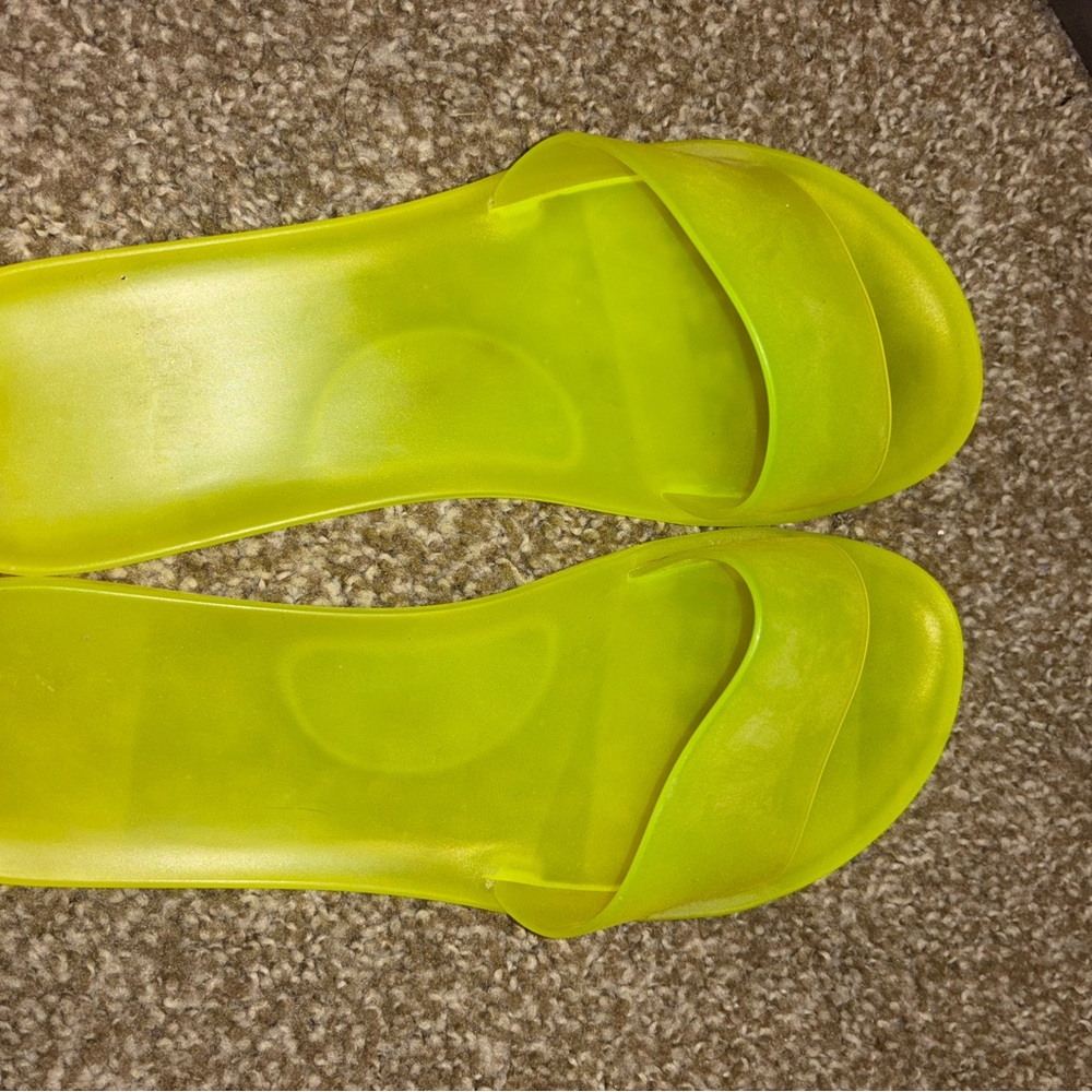 Women's Lime Slide Sandals